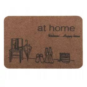 At Home lábtörlő Happy Home brown - 40 x 60 cm