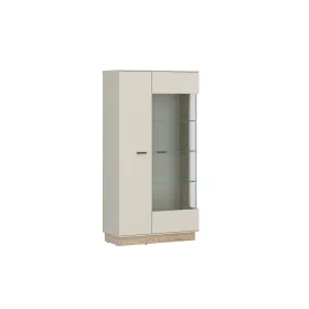   Novello (MLLV01) álló vitrin - cashmere / cremona tölgy torro