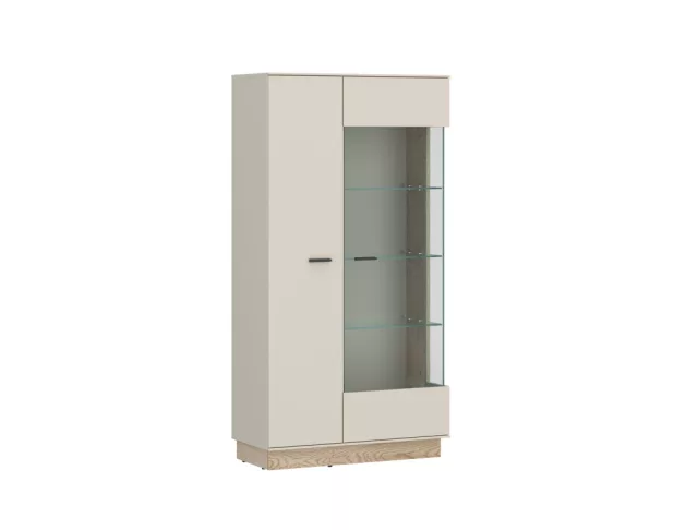 Novello (MLLV01) álló vitrin - cashmere / cremona tölgy torro