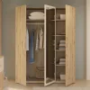Tamara 3 ajtós, tükrös ruhásszekrény (IRDS931-Q225) - artisan tölgy/sand