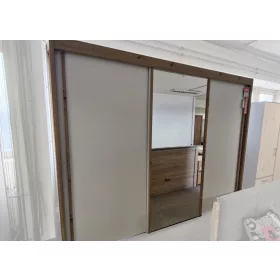  IMPERIAL tolóajtós gardróbszekrény - 300 cm - artisan/fehér - Utolsó, kiállított darab!
