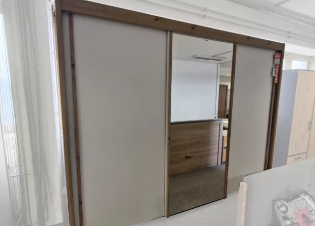 IMPERIAL tolóajtós gardróbszekrény - 300 cm - artisan/fehér - Utolsó, kiállított darab!