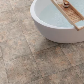   tekercses vinyl padló, PVC -  szürkés-barna kő mintás Stellum 365 Cor 2 m