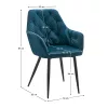 Design fotel, türkiz Velvet szövet, VERIO NEW