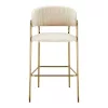 Design bárszék, bézs Velvet szövet/gold króm arany, DASMIN TYP 2