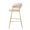 Design bárszék, bézs Velvet szövet/gold króm arany, DASMIN TYP 2