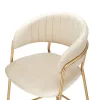 Design bárszék, bézs Velvet szövet/gold króm arany, DASMIN TYP 2