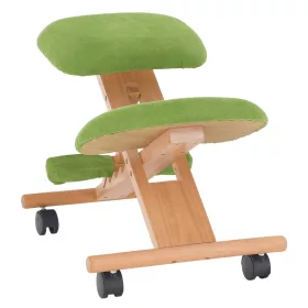 Ergonomikus térdelőszék, zöld/bükkfa, GROCO