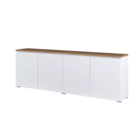 Modo négy ajtós komód (247VOJ25) - fehér/mauvella tölgy