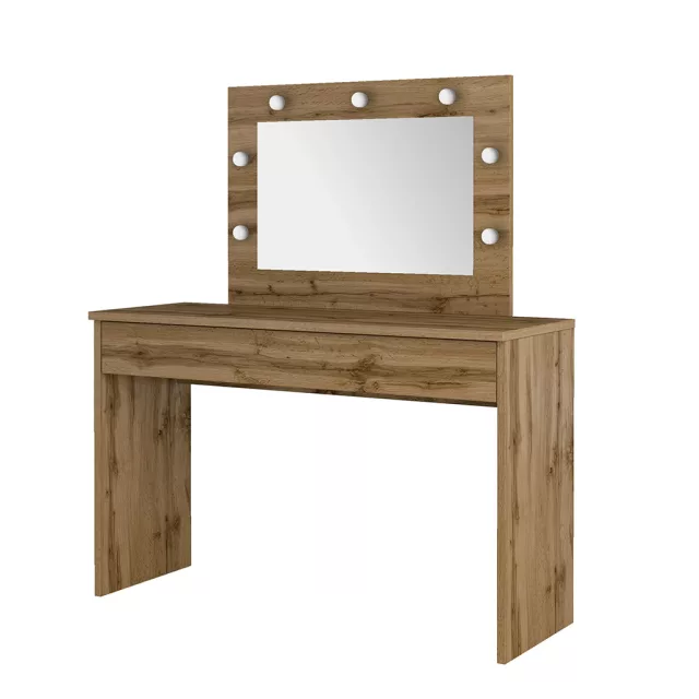Eva 1 fiókos fésülködőasztal tükörrel (24N0NX49) - wotan tölgy