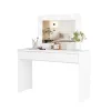 Eva 1 fiókos fésülködőasztal tükörrel (2497NX49) - fehér