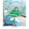 Függő fotel állvánnyal, átlátszó/arany/szürke, BUBBLE NEW TYP 2