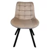 Étkezőszék, szürkésbarna Taupe Velvet szövet/fekete, SAMIRA