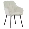 Design fotel, krémszínű/fekete, VAJRO