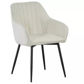 Design fotel, krémszínű/fekete, VAJRO