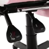 Irodai/gamer szék RGB LED világítással, rózsaszín/fehér, JOVELA
