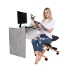 Ergonomikus térdelőszék, fekete/bükkfa, GROCO