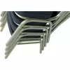 Egymásba rakható szék, szürke/champagne, ZINA 2 NEW