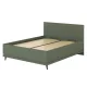 Scandi franciaágy keret ágyráccsal 160 cm (24GDOH51) - fakózöld/tölgy