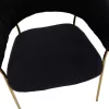 Design étkezőszék, fekete Velvet szövet/gold króm arany, DASMIN TYP 1