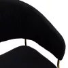 Design étkezőszék, fekete Velvet szövet/gold króm arany, DASMIN TYP 1