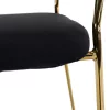 Design étkezőszék, fekete Velvet szövet/gold króm arany, DASMIN TYP 1