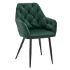 Design fotel, sötétzöld Velvet szövet, VERIO NEW