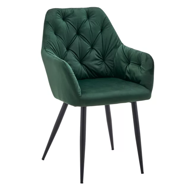 Design fotel, sötétzöld Velvet szövet, VERIO NEW