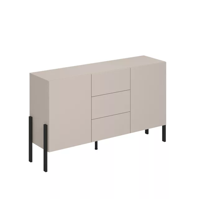 Jukon két ajtós, három fiókos komód (24KSND43) - kasmír