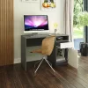 PC asztal, grafit/fehér, BILI NEW