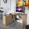 Univerzális sarok PC asztal, tölgyfa artisan, TERINO