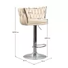 Design bárszék, bézs Velvet szövet/króm, BRIN