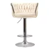 Design bárszék, bézs Velvet szövet/króm, BRIN