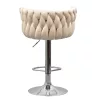 Design bárszék, bézs Velvet szövet/króm, BRIN