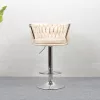 Design bárszék, bézs Velvet szövet/króm, BRIN