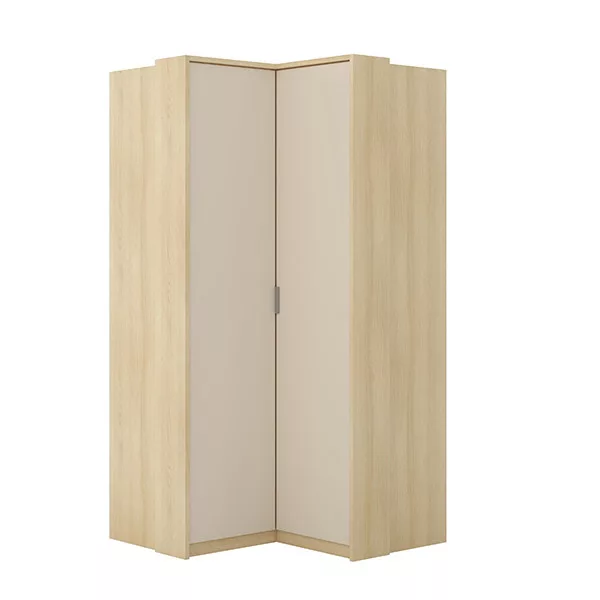 Terra sarok gardróbszekrény (24LBON16) - lindberg tölgy/sandy beige