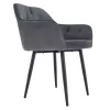 Design fotel, szürke Velvet szövet, VERIO