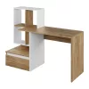 Számítógépasztal, artisan tölgy/fehér, NEREO NEW