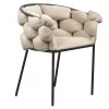 Étkezőszék, szürkésbarna Taupe Velvet szövet/fekete, DOROTA