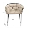 Étkezőszék, szürkésbarna Taupe Velvet szövet/fekete, DOROTA
