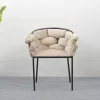 Étkezőszék, szürkésbarna Taupe Velvet szövet/fekete, DOROTA