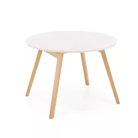 RUBEN - Étkezőasztal (102-142 cm) - kasmír / tölgy