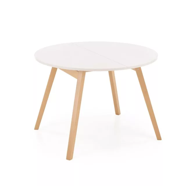RUBEN - Étkezőasztal (102-142 cm) - kasmír / tölgy
