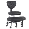 Ergonomikus térdeplőszék, fekete műbőr/fekete, SAMER