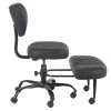 Ergonomikus térdeplőszék, fekete műbőr/fekete, SAMER