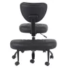 Ergonomikus térdeplőszék, fekete műbőr/fekete, SAMER