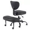 Ergonomikus térdeplőszék, fekete műbőr/fekete, SAMER