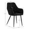 Design fotel, fekete Velvet szövet, VERIO NEW