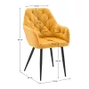 Design fotel, sárga Velvet szövet, VERIO NEW