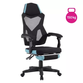   Irodai/gamer szék, fekete/neomint,  teherbírás 150 kg, JORIK NEW
